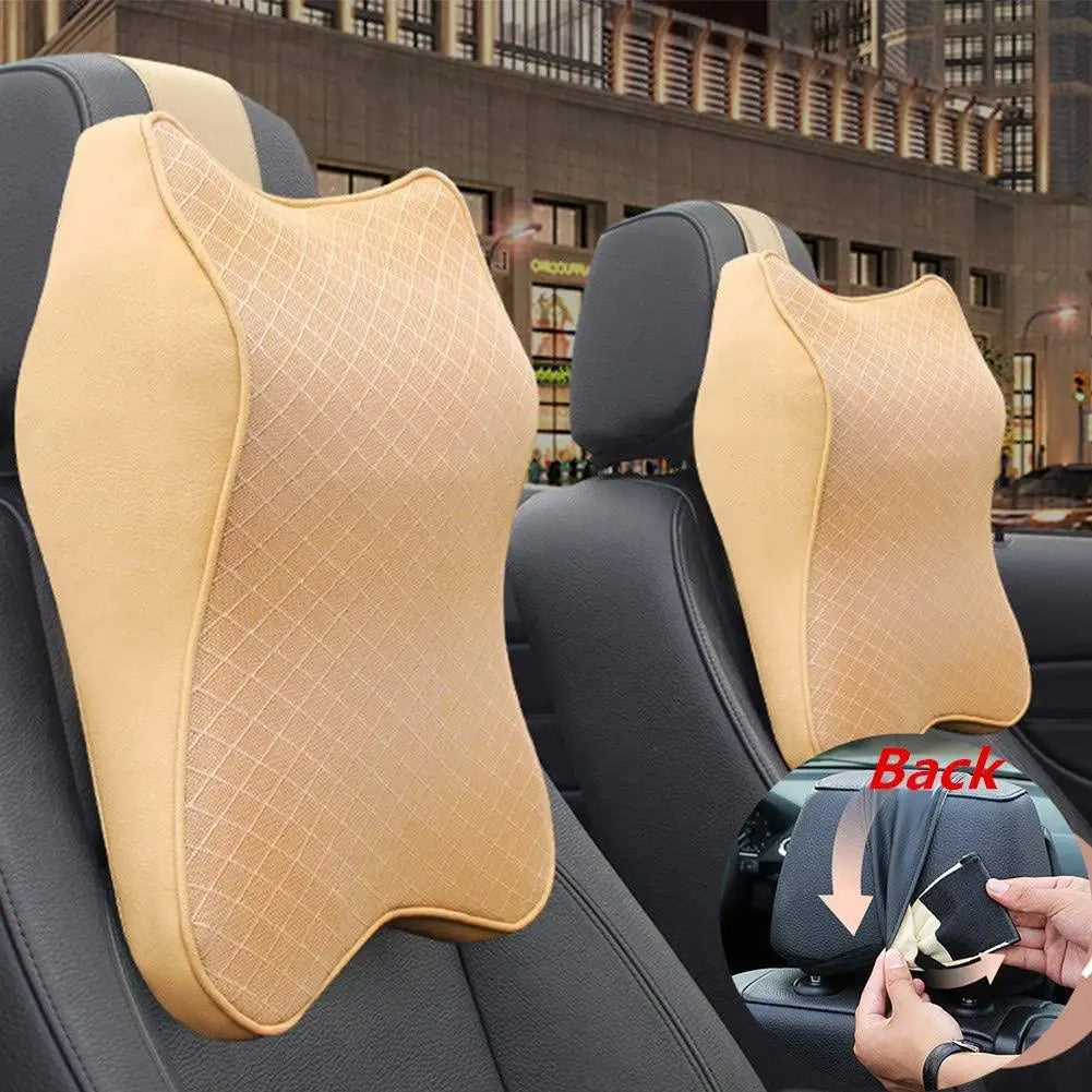 Gearyx Rest — Memory Foam Car Neck Pillows (2-Pack)