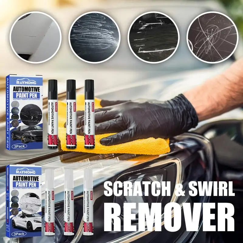 Gearyx Touch — Scratch Touch-Up Paint Pen Kit (Clear + Black + White)