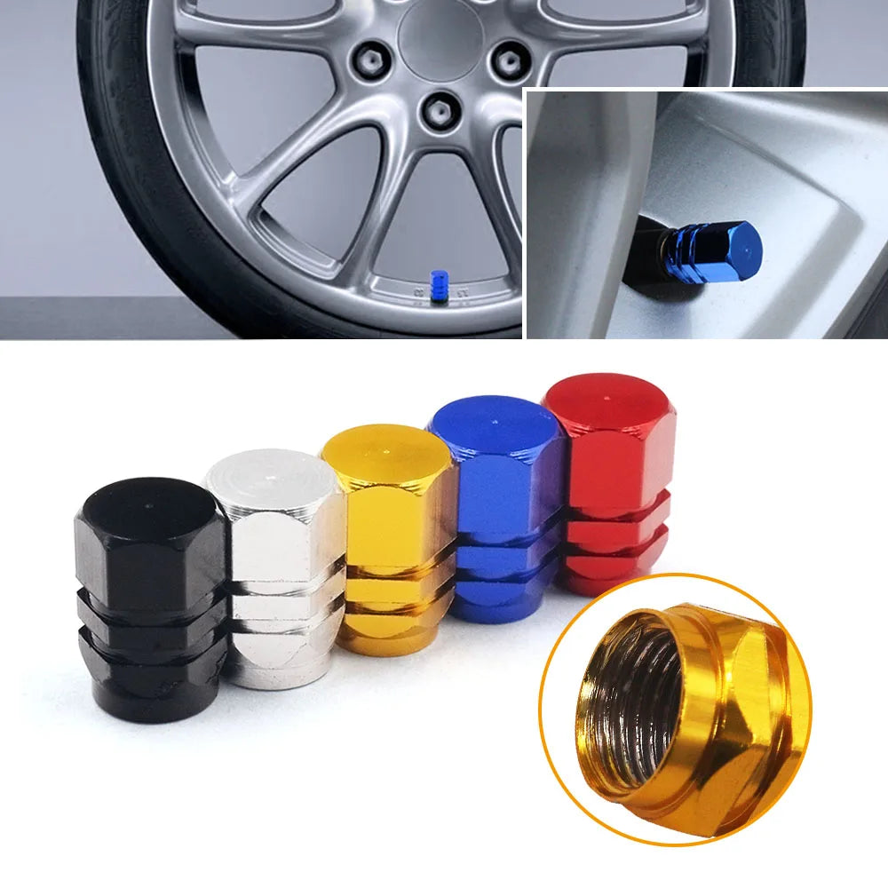 Gearyx Cap — Aluminum Tire Valve Caps (4-Pack)