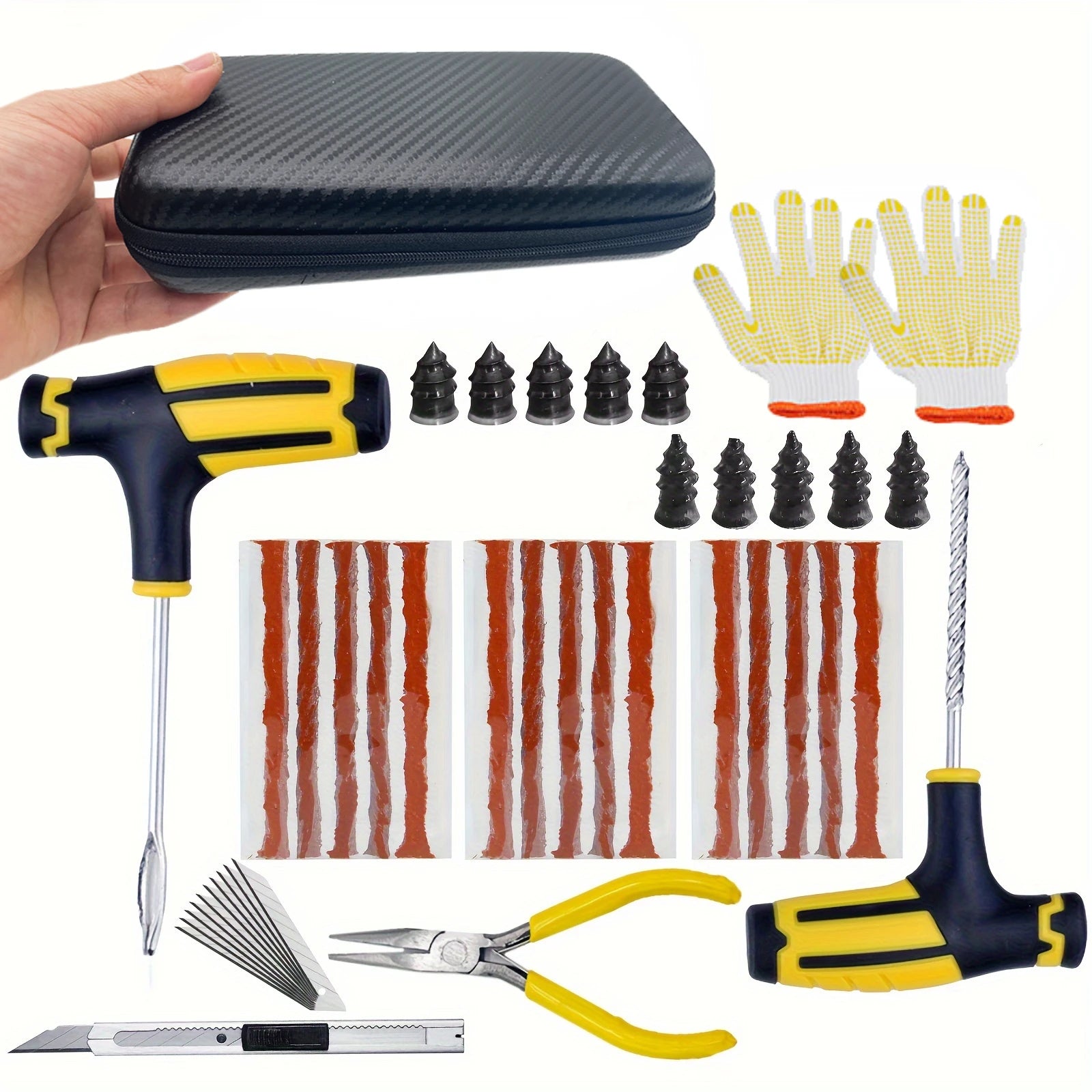 Gearyx Fix — Complete Tire Puncture Repair Kit (56pc)