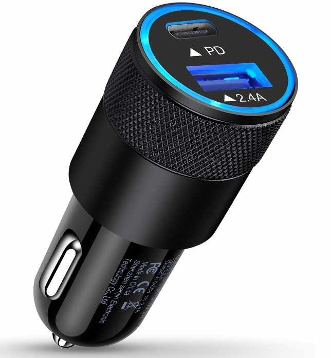 Gearyx Bolt — 65W GaN Dual USB-C Car Charger