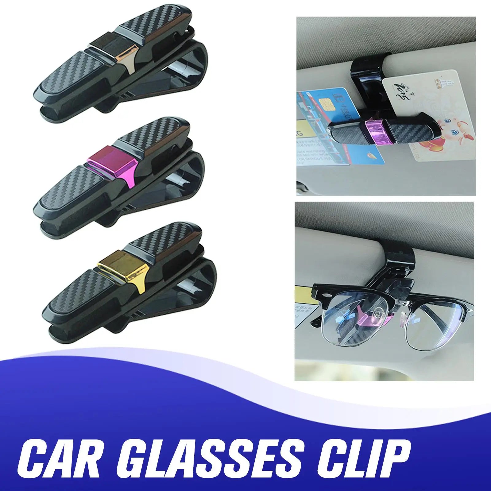 Gearyx Vue — Sunglasses Holder Clip for Visor (2-Pack)