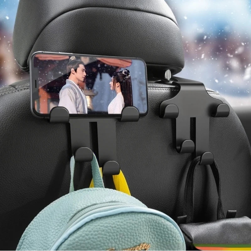 Gearyx Hooks — Headrest Hangers with Phone Notch (4-Pack) — view 4