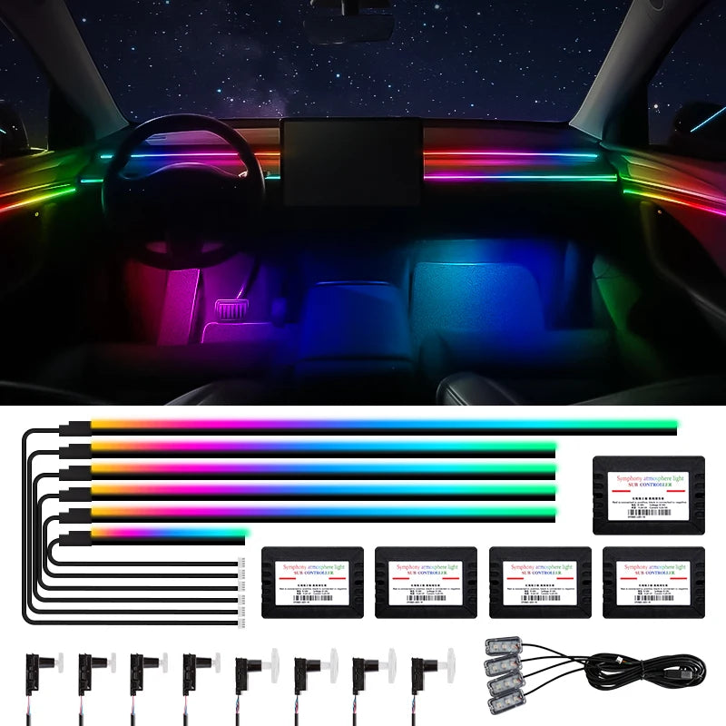 Gearyx Halo — Acrylic Fiber Ambient Lighting Kit (App Control) — view 3