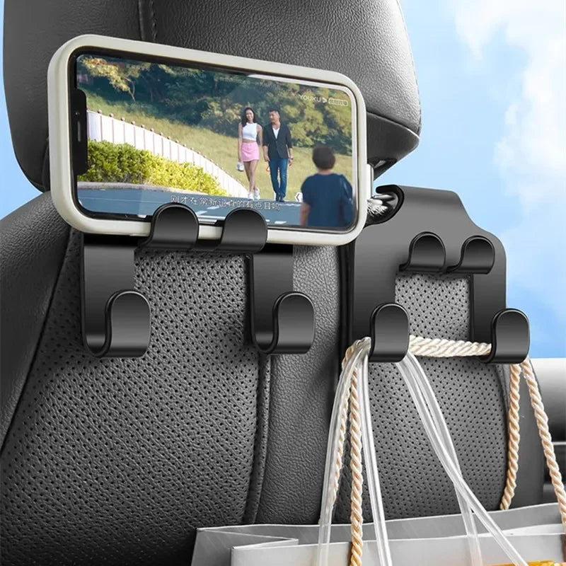 Gearyx Hooks — Headrest Hangers with Phone Notch (4-Pack) — view 2