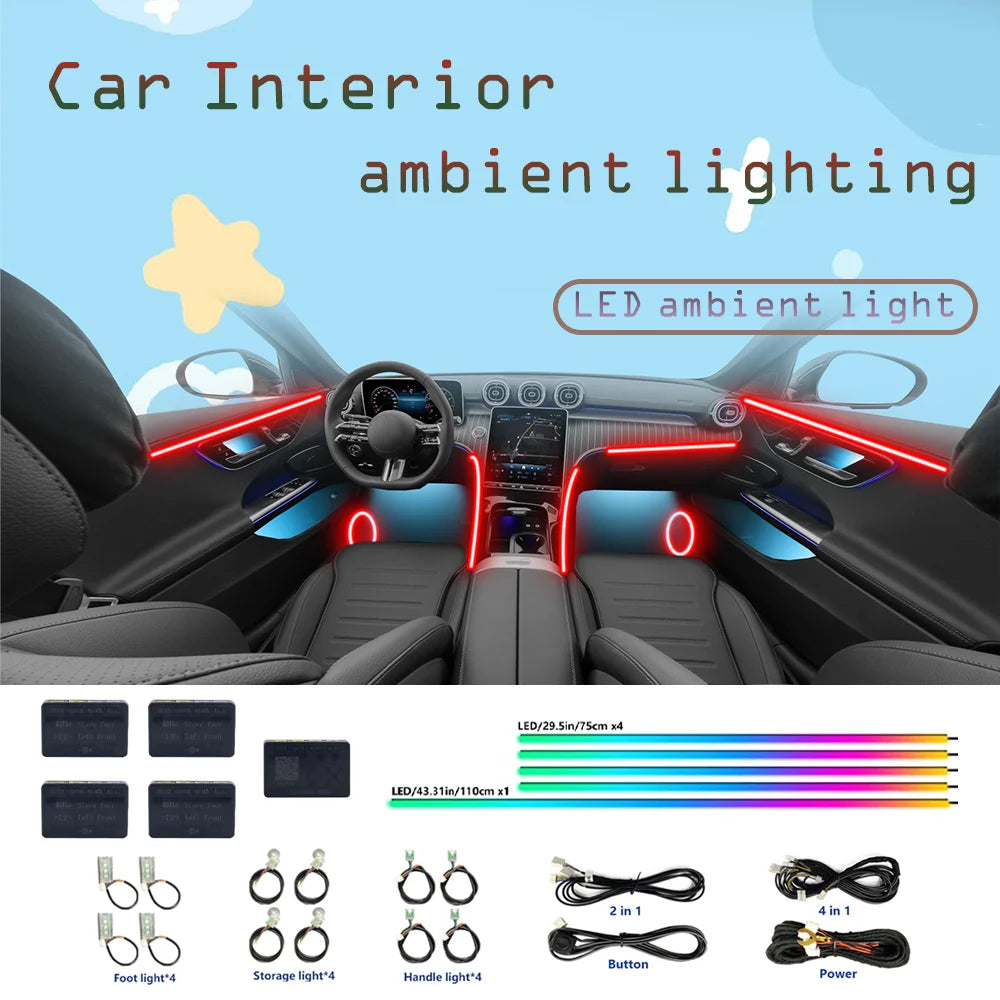 Gearyx Glow — RGBIC Interior Light Kit (App + Music Sync) — view 3