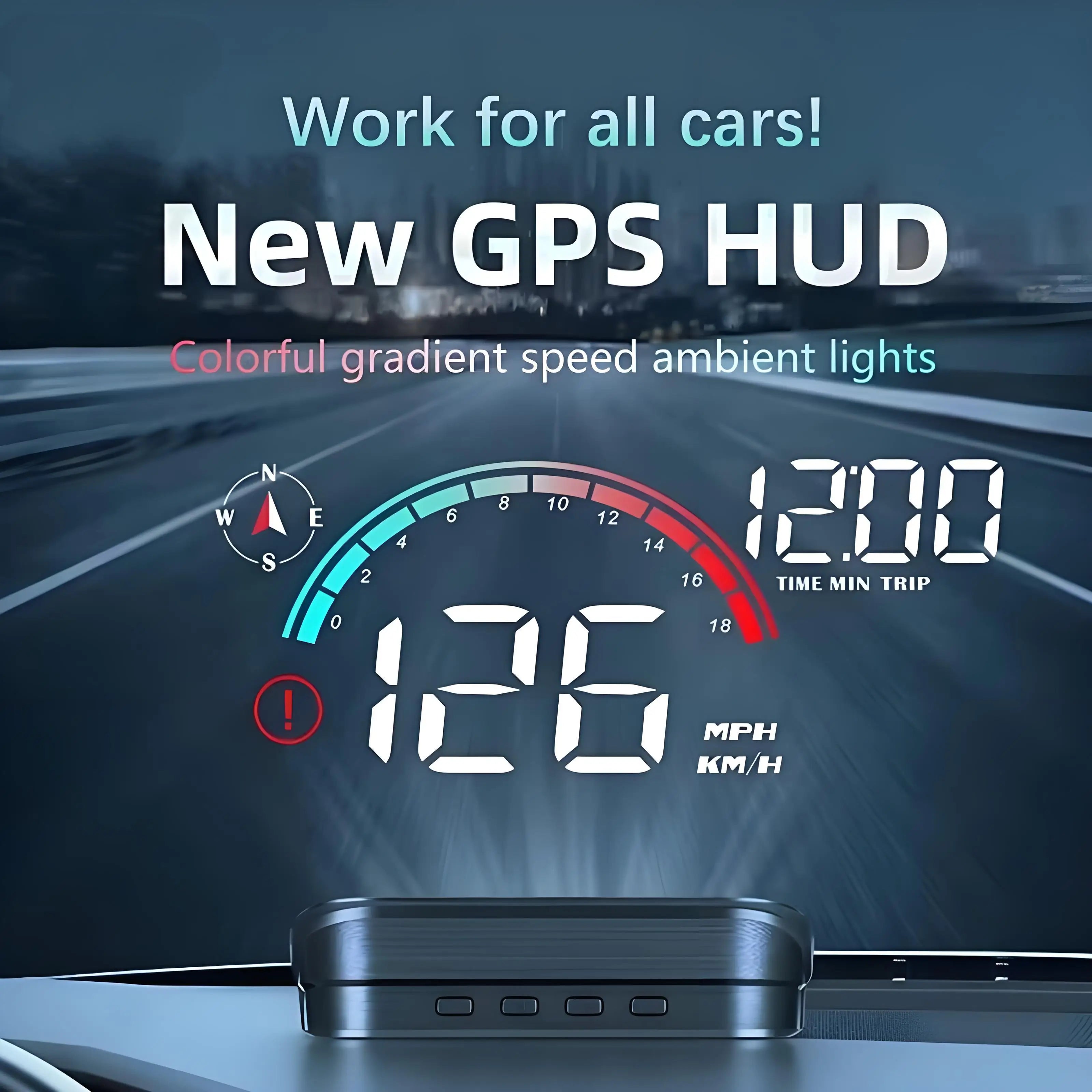 Gearyx Dash HUD Mini — GPS Speedometer Display
