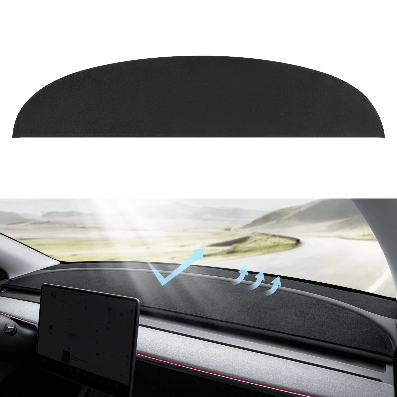 Gearyx Dash Mat — Anti-Glare Dashboard Cover — view 3