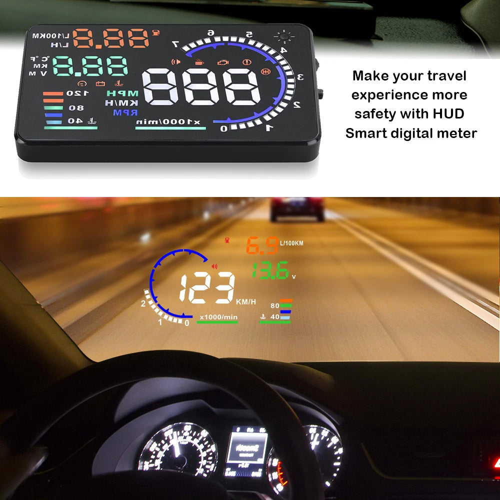 Gearyx Vision HUD — Windshield Projection Display (OBD2 + GPS) — view 2