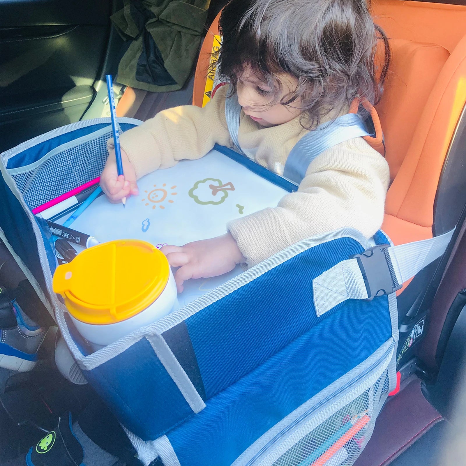 Gearyx Play — Kids Car Travel Tray with Tablet Window