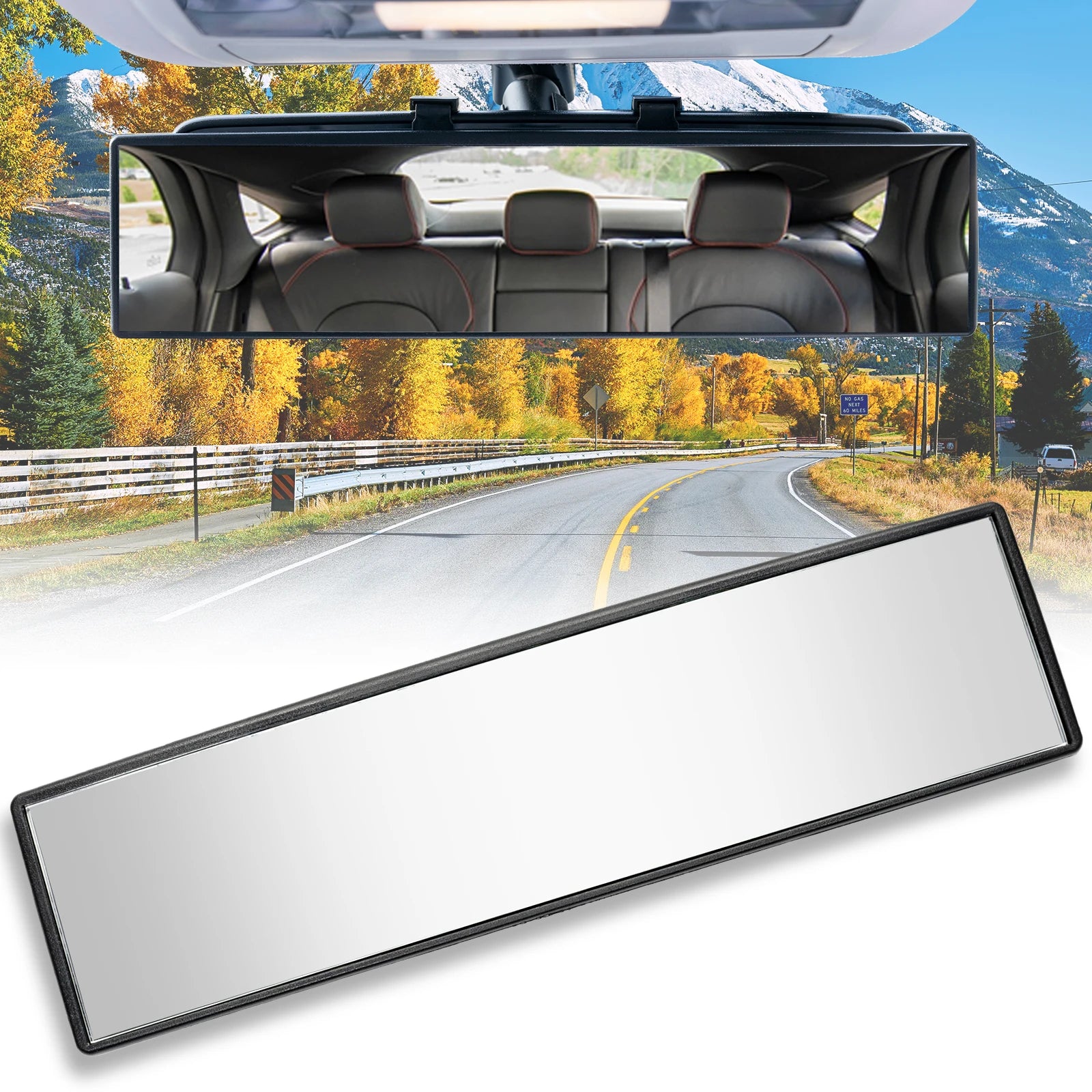 Gearyx View — Panoramic Anti-Glare Rearview Mirror