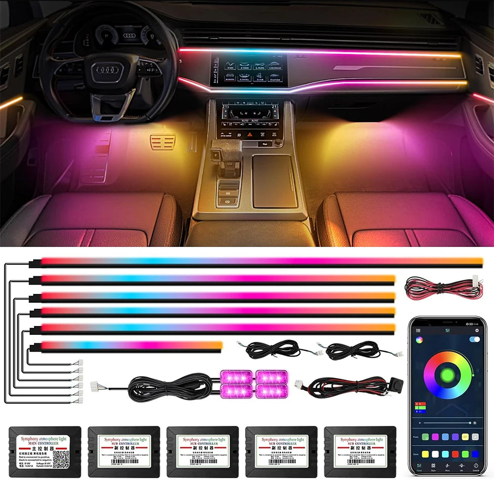 Gearyx Glow — RGBIC Interior Light Kit (App + Music Sync) — view 2