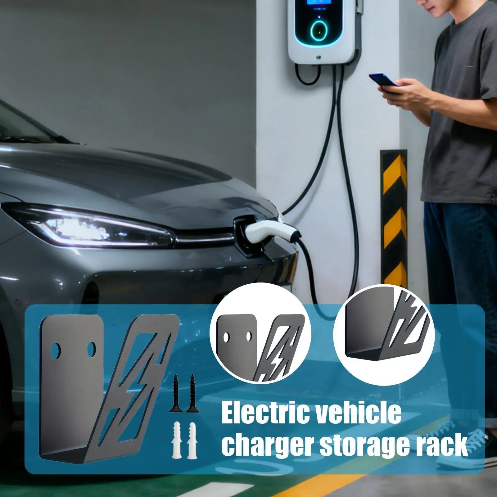 Gearyx EV Cable Organizer + Wall Holster