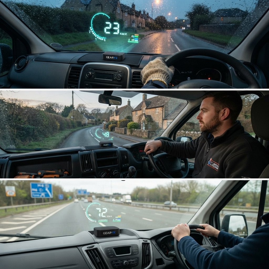 Gearyx Vision HUD — Windshield Projection Display (OBD2 + GPS) — view 2