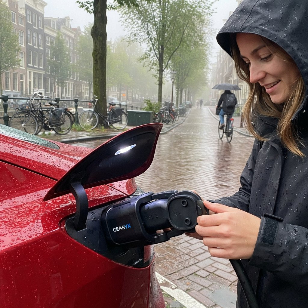 Gearyx EV Port Kit — Charge Port Cover + Adapter Lock + Port LED — view 2