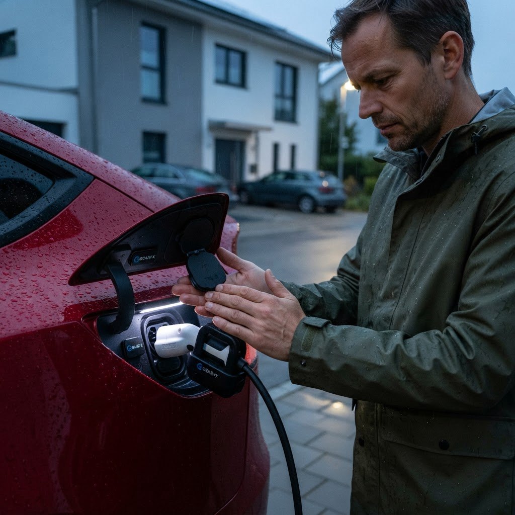 Gearyx EV Port Kit — Charge Port Cover + Adapter Lock + Port LED — view 3