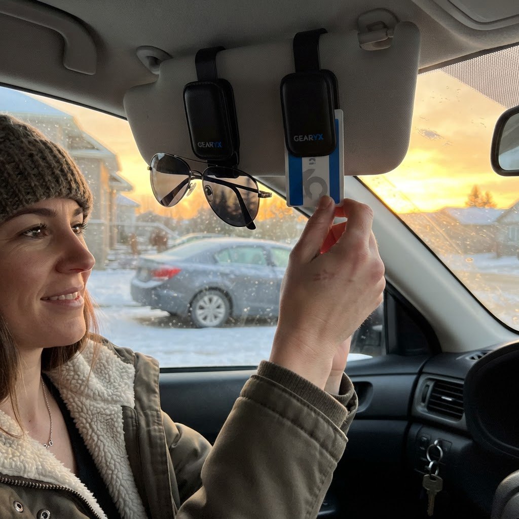 Gearyx Vue — Sunglasses Holder Clip for Visor (2-Pack) — view 2