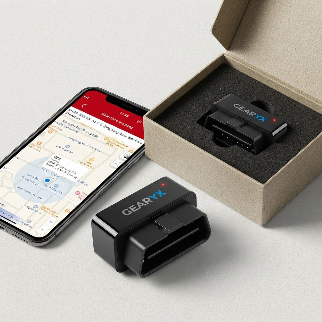Gearyx Track — Plug-In GPS Car Tracker (OBD, No Battery)