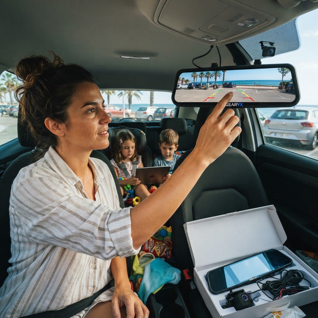 Gearyx Vision Mirror — 10" Rearview Mirror Dash Cam (Front + Rear) — view 2