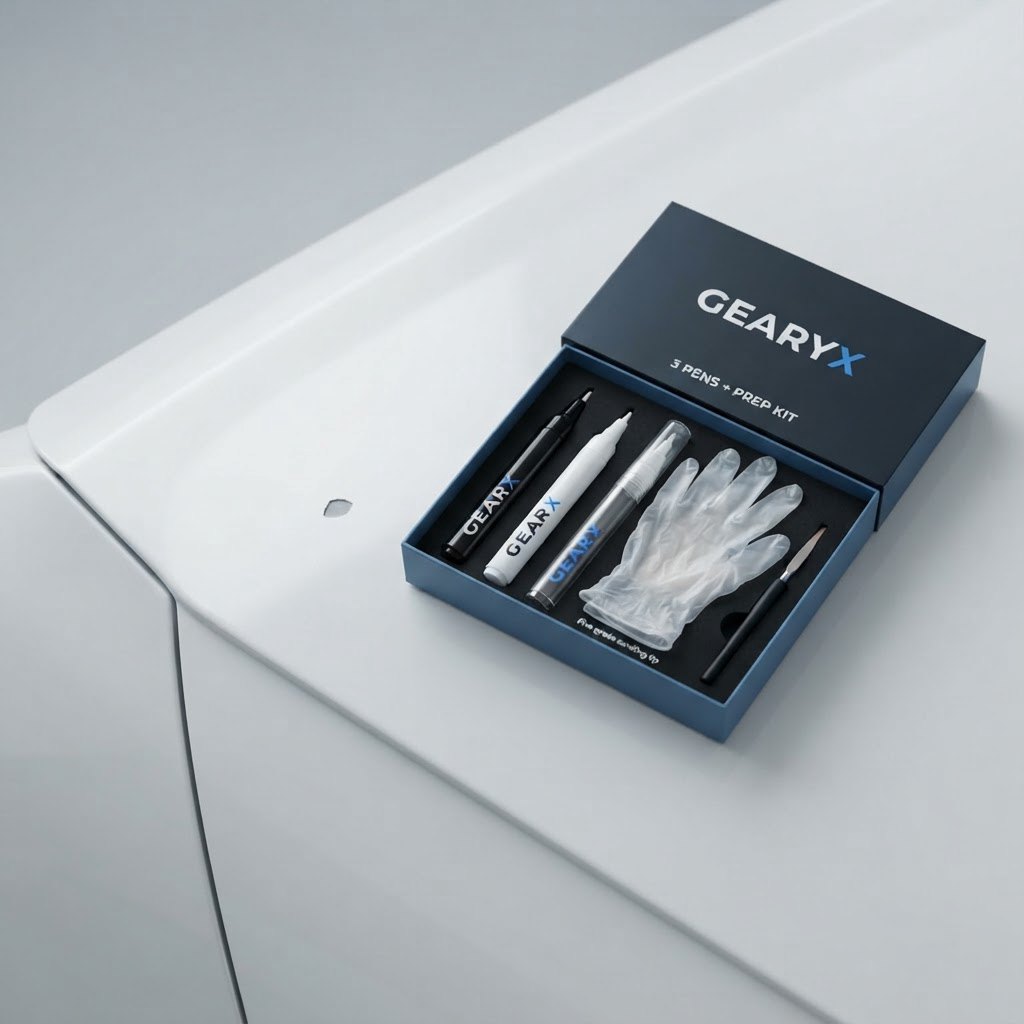 Gearyx Touch — Scratch Touch-Up Paint Pen Kit (Clear + Black + White)
