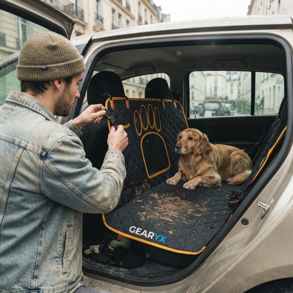 Gearyx Paws — Waterproof Dog Car Hammock with Mesh Window — view 3