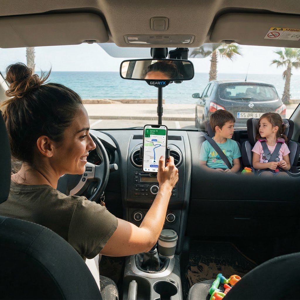 Gearyx Mirror Mount — Rearview Phone Holder — view 2