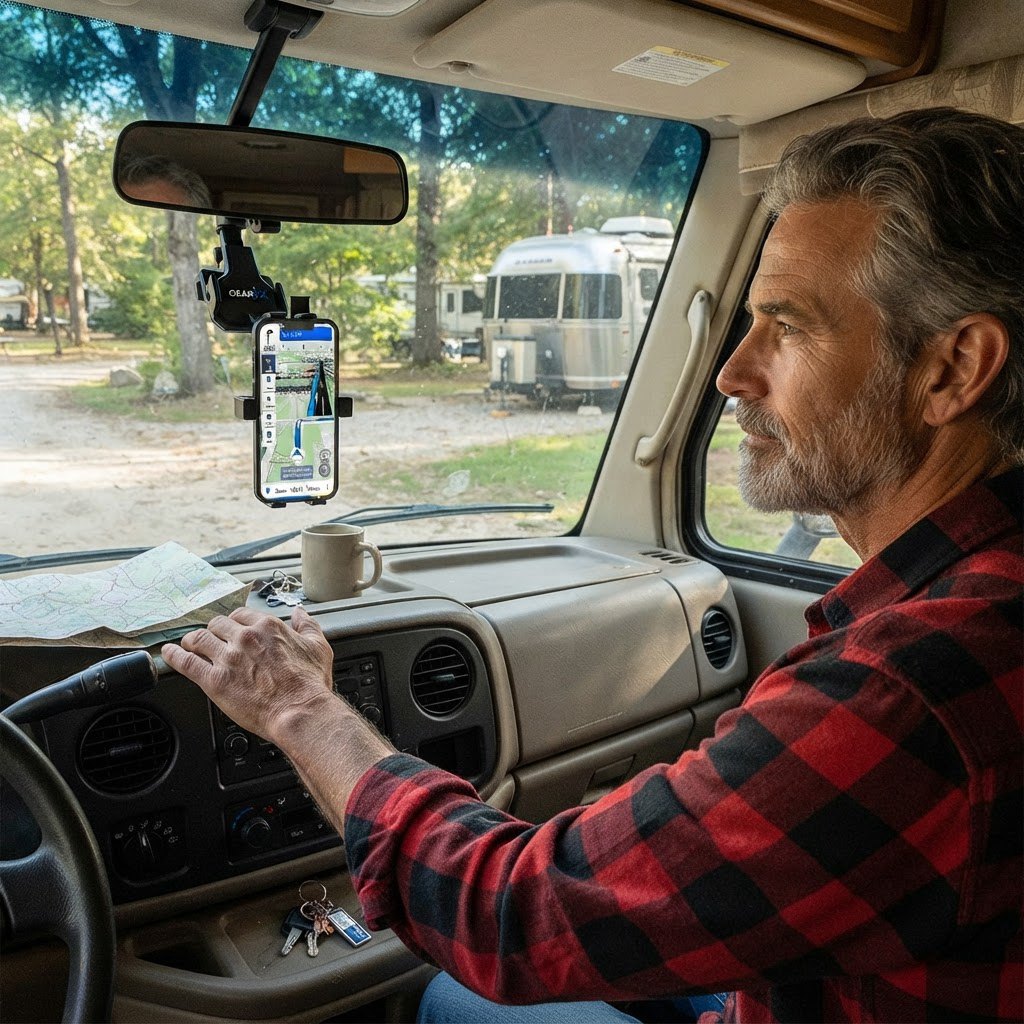 Gearyx Mirror Mount — Rearview Phone Holder — view 3