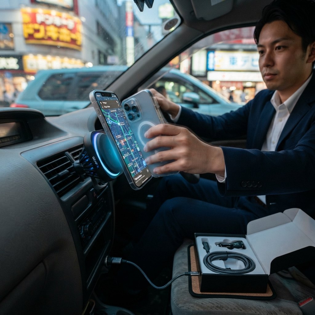 Gearyx Frost — Qi2 25W MagSafe Car Mount with Active Cooling — view 2
