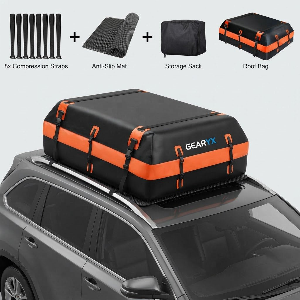 Gearyx Rooftop — Waterproof Roof Cargo Bag (450L)