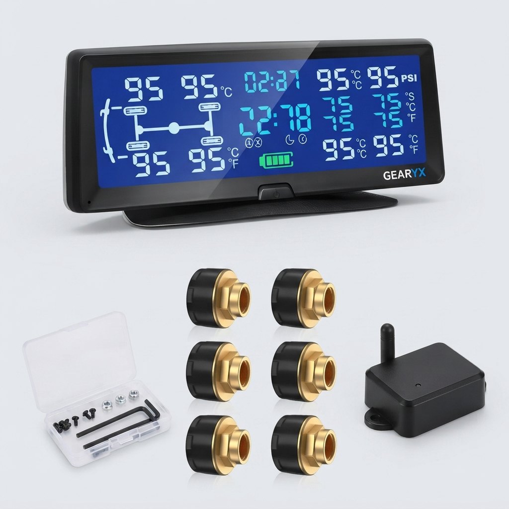 Gearyx Guard RV — Trailer & RV TPMS (up to 7 Tires, Signal Repeater)