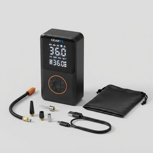 Gearyx Air — Smart Cordless Tire Inflator with Auto-Stop