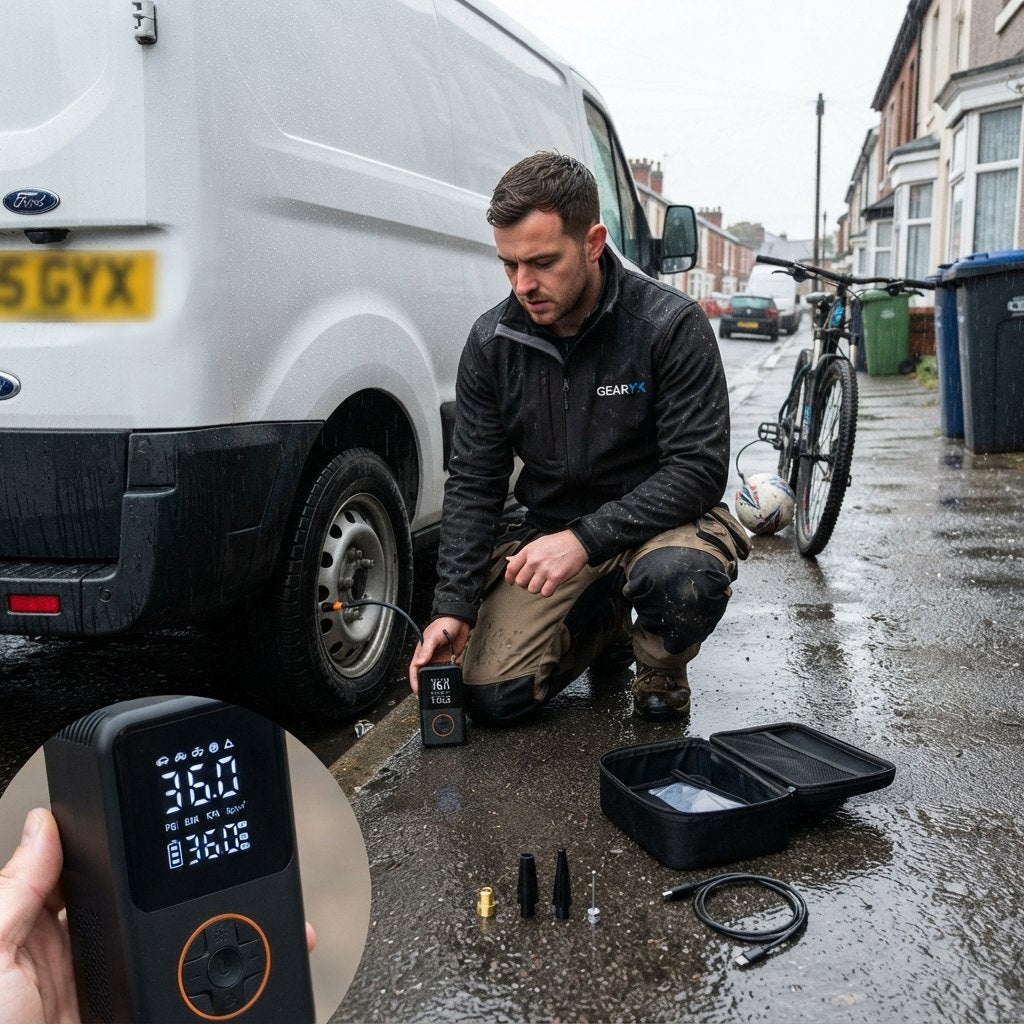Gearyx Air — Smart Cordless Tire Inflator with Auto-Stop — view 3