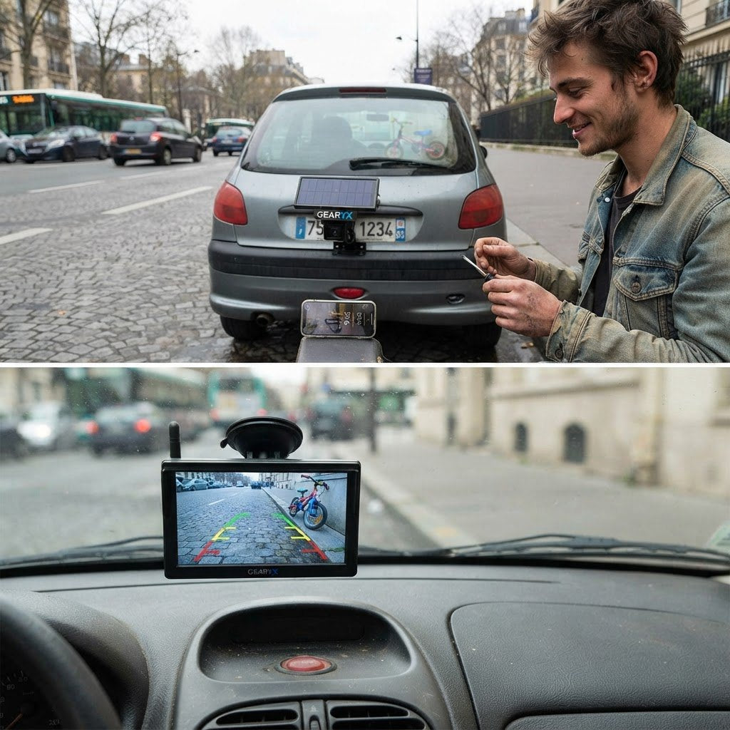 Gearyx Rear — Solar Wireless Reversing Camera + 5" Monitor — view 2