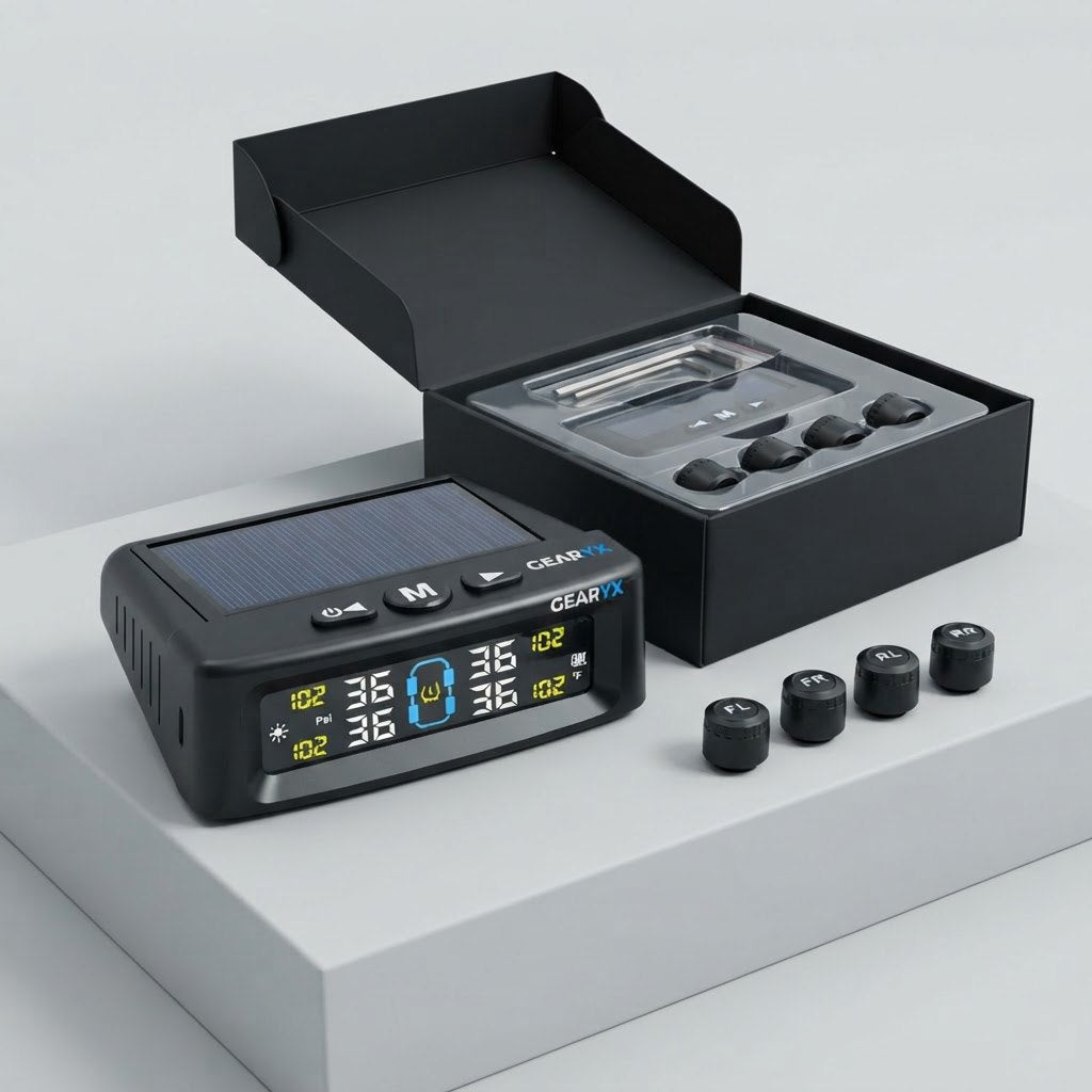 Gearyx Guard — Solar TPMS with 4 External Sensors