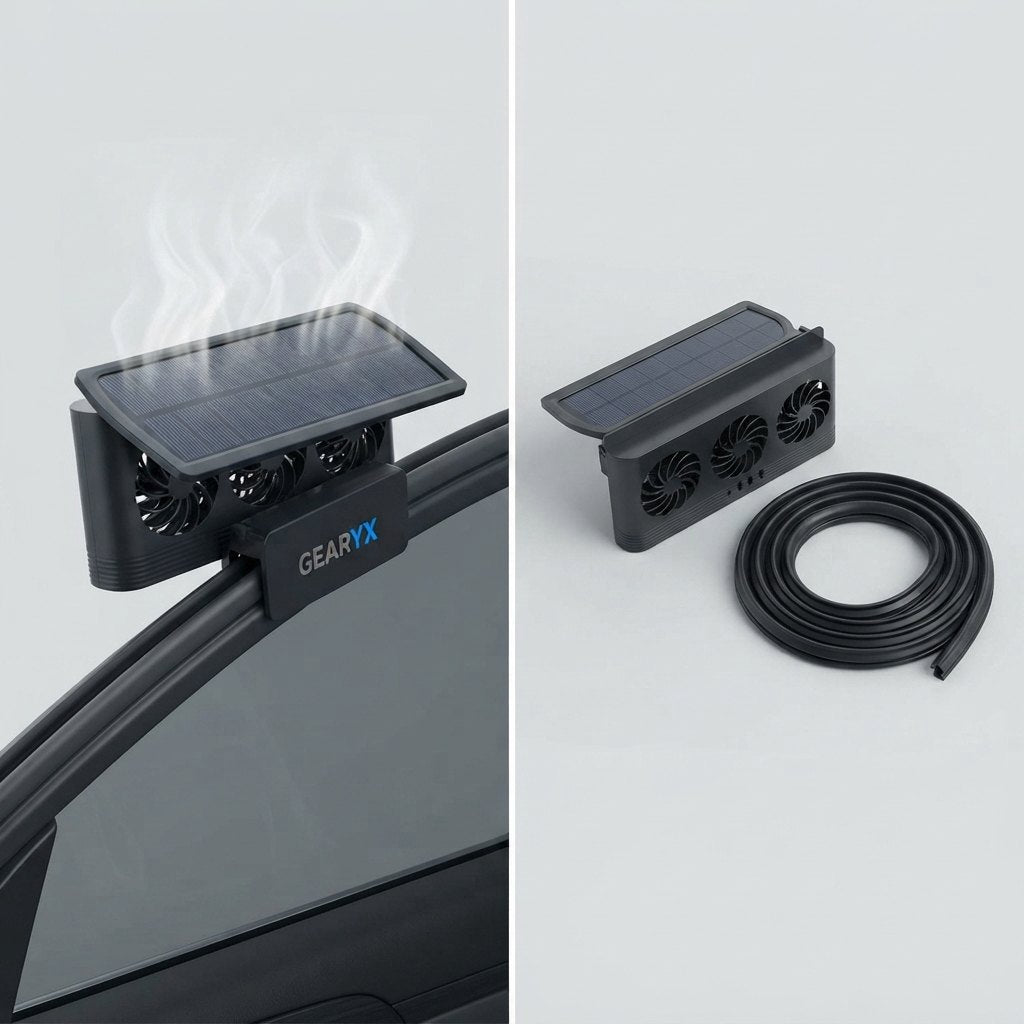 Gearyx Breeze — Solar Car Window Fan