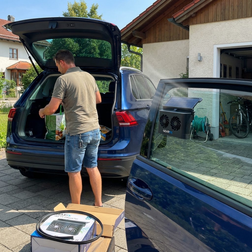 Gearyx Breeze — Solar Car Window Fan — view 2