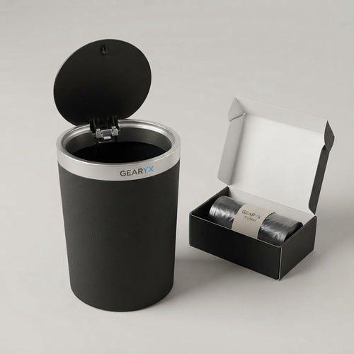 Gearyx Bin — Car Trash Can with Lid & Liners