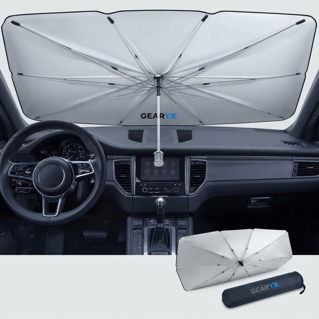 Gearyx Umbrella Windshield Sunshade — 10-Second Setup