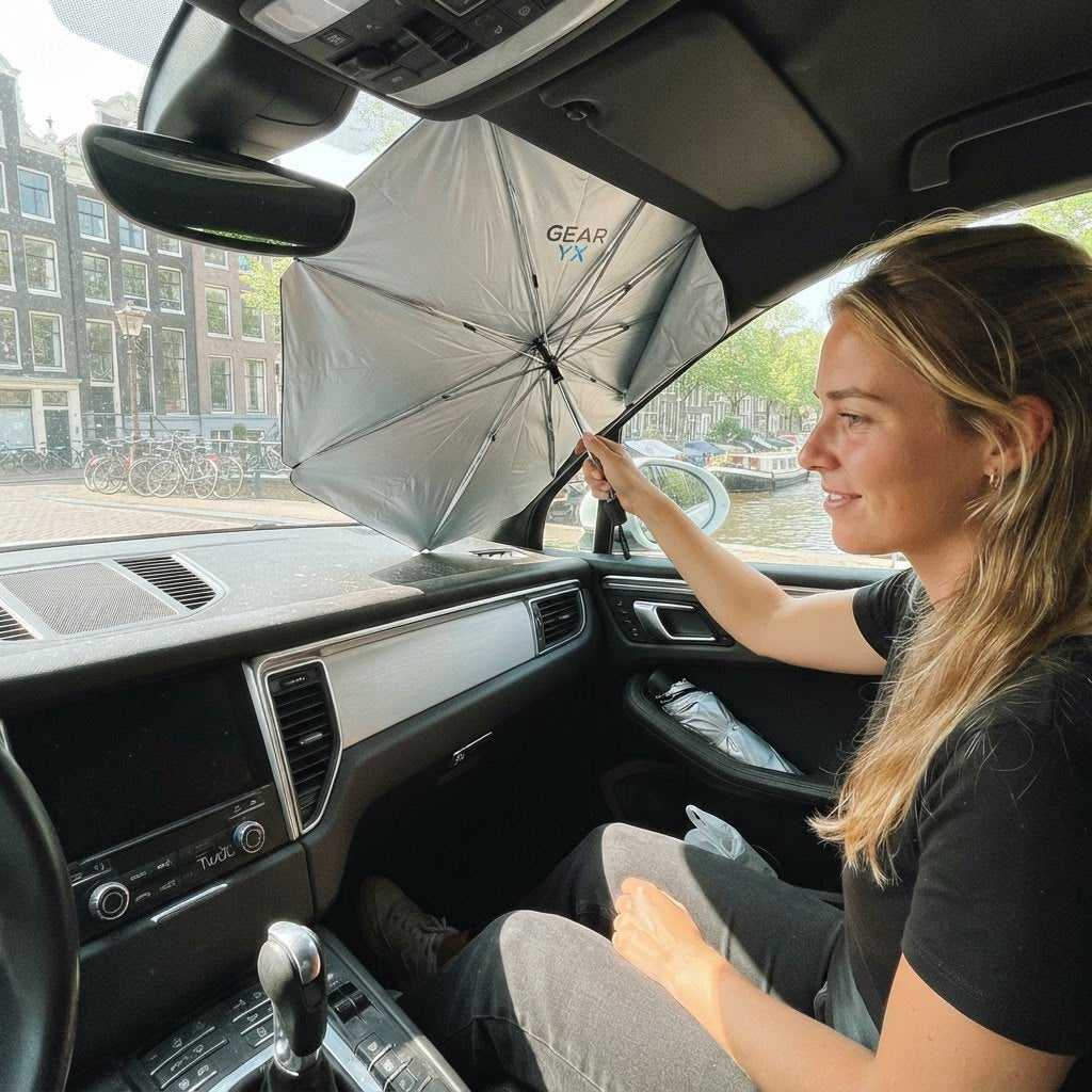 Gearyx Umbrella Windshield Sunshade — 10-Second Setup — view 2
