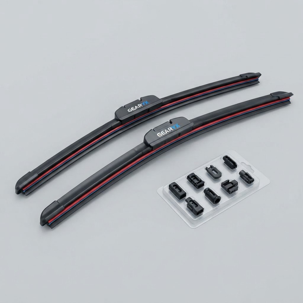 Gearyx Clear — Universal Aero Wiper Blades (Pair)